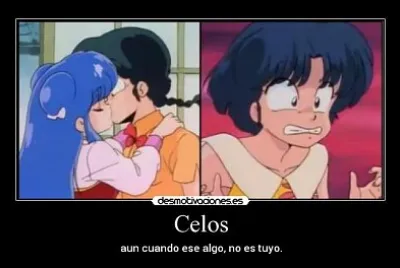 shamppo besa a ranma y akane se pone celosa