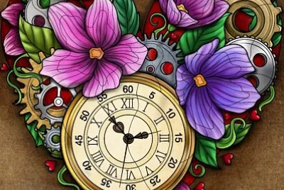 reloj florido jigsaw puzzle