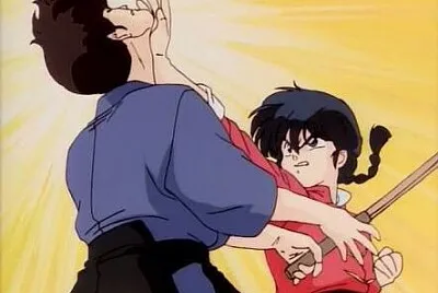 ranma golpea a kuno en el mentÃ³n ranma 1/2