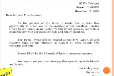 Social Letter of Invitation