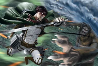 Levi VS Titan Bestia jigsaw puzzle