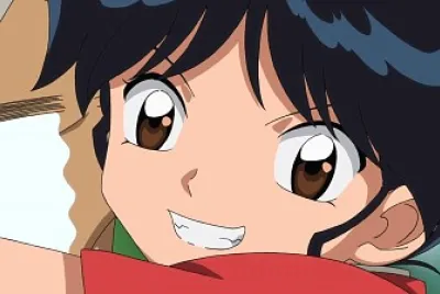 moroha sonri­e y piensa en algo hanyo no yashahime