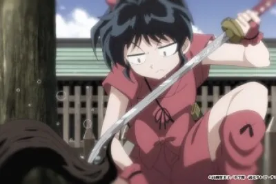 moroha intenta hablar con cabeza de rai­z hanyo no yashahime
