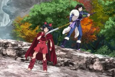 setsuna sorprende a moroha hanyo no yashahime