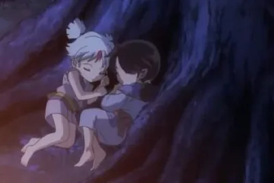 towa y setsuna duermen tranquilas hanyo no yashahime