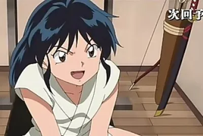 moroha con el cabello suelto hanyo no yashahime