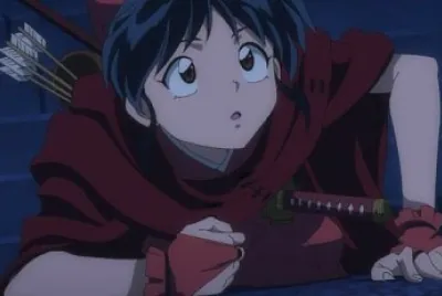 moroha mira la espada de towa hanyo no yashahime