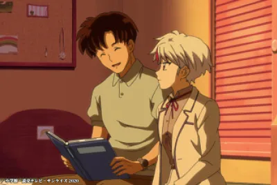 sota le muestra fotos de kagome a towa hanyo no yashahime