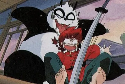 ranma y german se asustan por una espada ranma 1/2