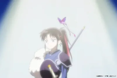 la mariposa de los sueños se acerca a setsuna hanyo no yashahime jigsaw puzzle