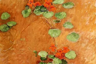 flores en la pared