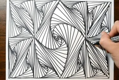 פאזל של Cool Sketch Doodle Technique Abstract