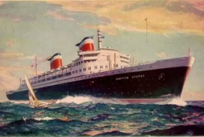פאזל של SS United States launched 1952