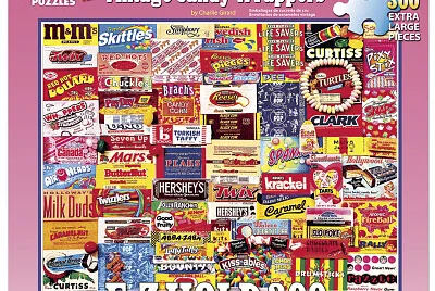 vintage candy wrappers jigsaw puzzle