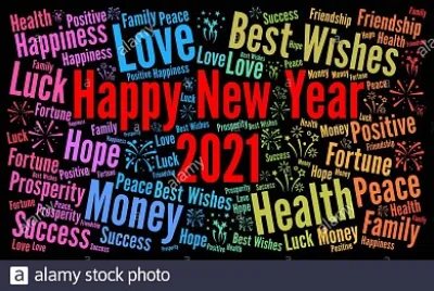 happy new year 2021 word cloud