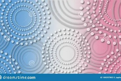 blue white pink circles dots