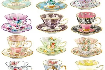 more old teacups and saucers