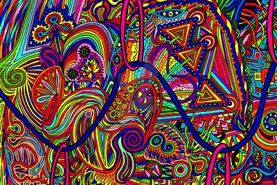 פאזל של psychedelic colourful