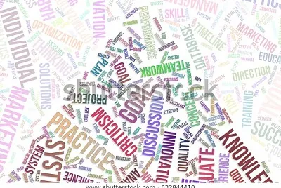colorful business word cloud