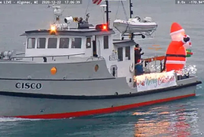 Santa at Algona,MI/USA on  "Cisco " jigsaw puzzle