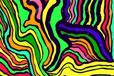 rainbow psychedelic waves