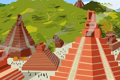 In the image they are the really famouse scultures