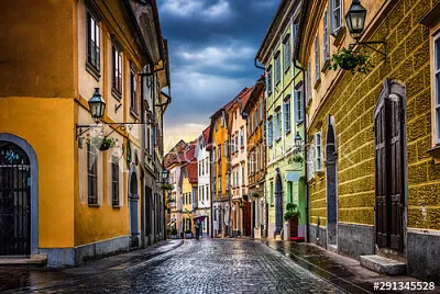 Street of the old city Ljubljana