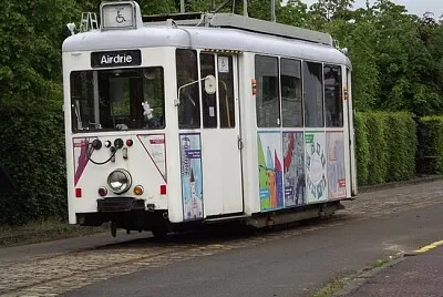 German tram with wheels