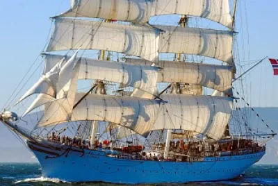 Statsraad Lehmkuhl, a tall sailing ship originally