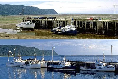 פאזל של the extreme tides at the Bay of  Fundy