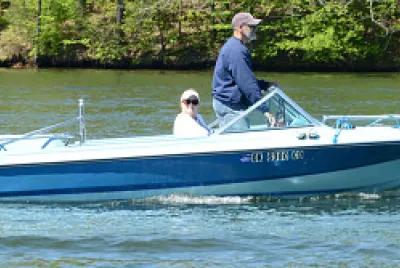 water skiing boat