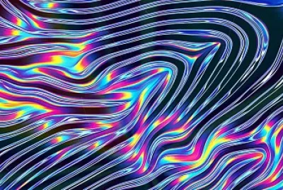 wavy motley metallic