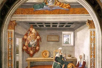 Ghirlandaio annonce de la mort de ste Gina jigsaw puzzle