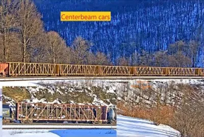 Centerbeam rail cars