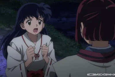 kagome le dice a riku que puede hacer hanyo no yashahime