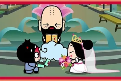 garu le ofrece matrimonio a pucca pucca