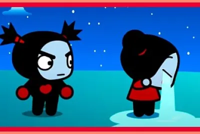 garu intenta tranquilizar a pucca pucca