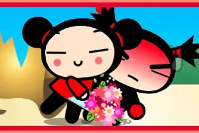 pucca abraza a garu pucca