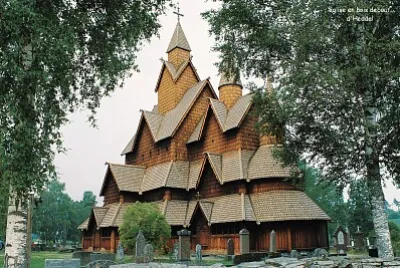Eglise en bois debout d 'Heddal, Norvege