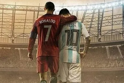 Futebol - Messi e Cristiano Ronaldo jigsaw puzzle