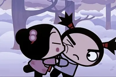 pucca empieza a besar a garu pucca