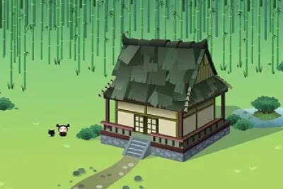 garu meditando fuera de su casa pucca