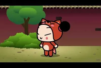 pucca disfrazada de zorro pucca