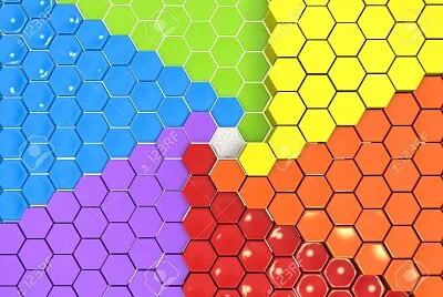 Extruded hexagon shapes