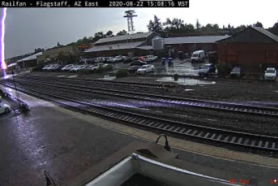 Flagstaff,AZ/USA Amtrak Depot LIGHTNING Strike