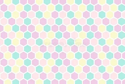 pastel colors hexagon