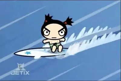 garu compite contra muji por la playa pucca