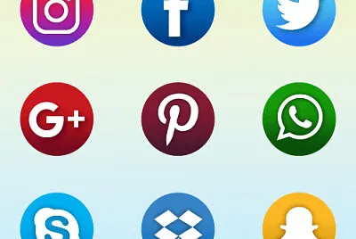 redes sociales iconos