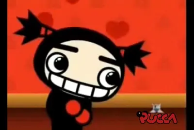 garu se alegra de besar y engreír a pucca pucca