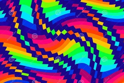 Bright curved colors of the rainbow spectrum